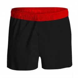 Boardshort court homme avec ceinture demi-élastiquée