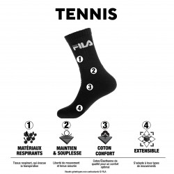 Lot de 6 Paires de Chaussettes Tennis