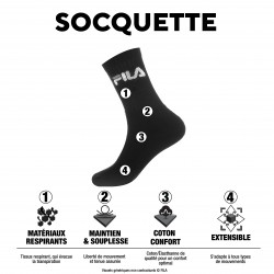 Lot de 3 Paires de Chaussettes socquettes homme