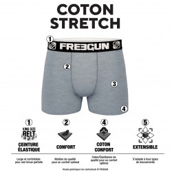 Lot de 4 Boxers homme coton Noir