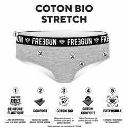 Lot de 4 Boxers femme en Coton Bio