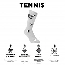 Lot de 6 Paires de Chaussettes Tennis homme assorties