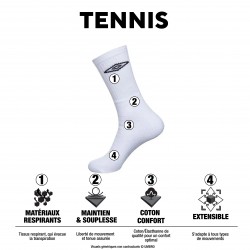 Lot de 3 Paires de Chaussettes homme Tennis