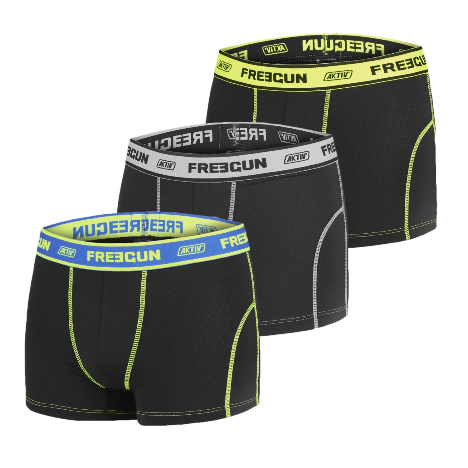 Lot de 3 Boxers Garçon Uni Noir