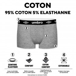 Lot de 8 Boxers coton homme Uni