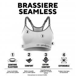 Brassière femme sans couture Gris