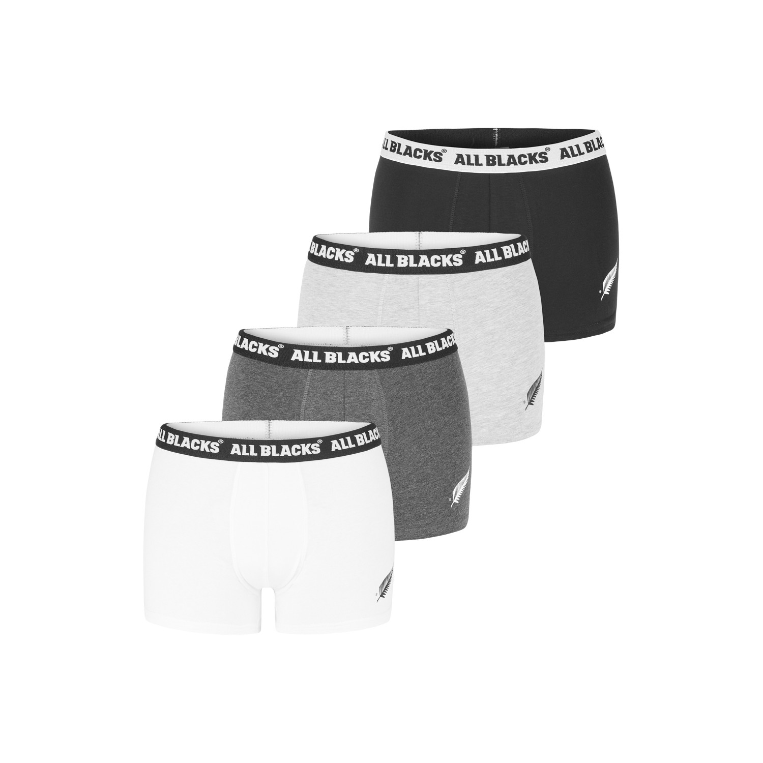 All Blacks, Lot De 4 Boxers Coton Homme