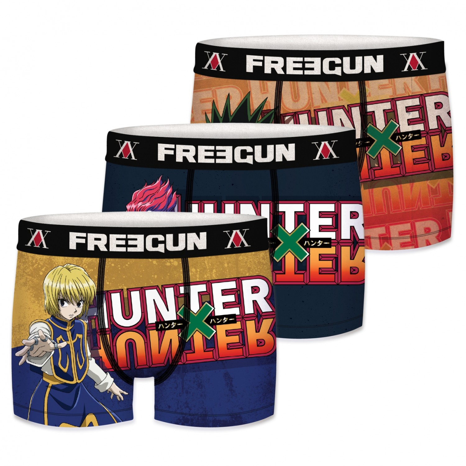 Lot de 3 Boxers enfant Hunter X Hunter