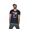 T-shirt homme col v avec print