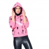 Sweat femme court à capuche print Tik Sweat femme court à capuche print Tik