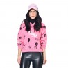 Sweat femme court à capuche print Tik Sweat femme court à capuche print Tik