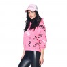 Sweat femme court à capuche print Tik Sweat femme court à capuche print Tik