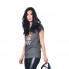 Tee shirt femme effet use avec print devant Love en coton Tee shirt femme effet use avec print devant Love en coton