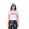 Crop top femme avec print devant avec strass en coton Crop top femme avec print devant avec strass en coton