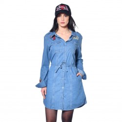 Robe femme denim ajustée...