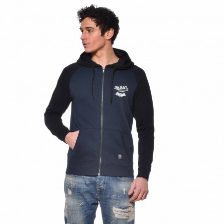 Sweat homme zippé à capuche en molleton Skies