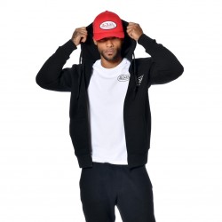 Sweat homme zippé à capuche imprimé devant Sliman