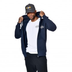 Sweat homme zippé à capuche imprimé devant Sliman