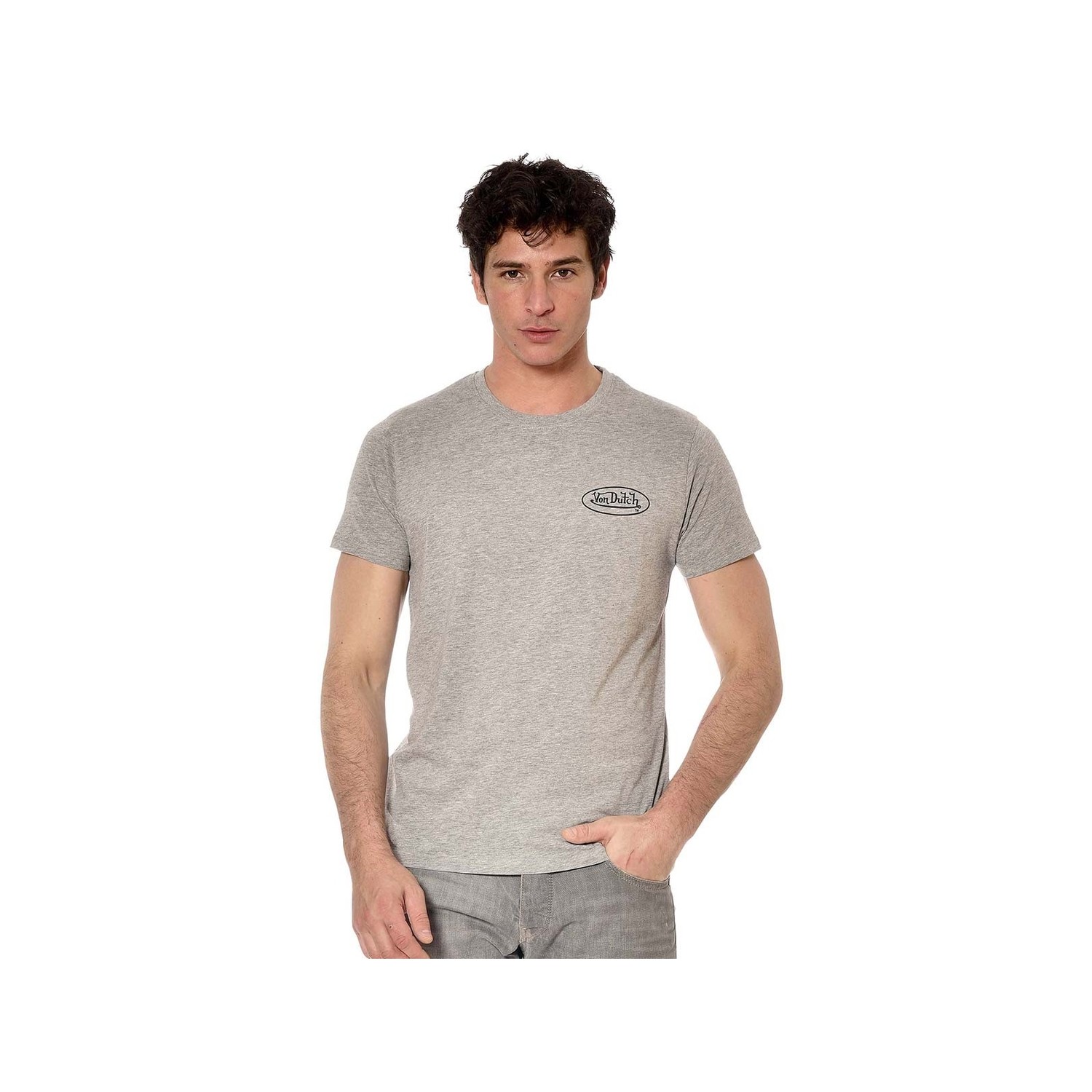 T-Shirt homme coupe droite avec petit imprimé poitrine Dary