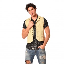 Gilet de tailleur homme ajustable broderie et imprimé dos Howard