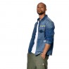 Veste homme zippée en denim et broderies dos Baker Veste homme zippée en denim et broderies dos Baker