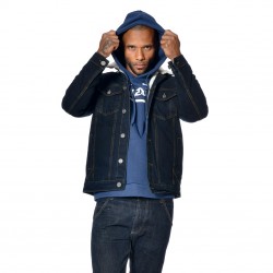 Veste homme denim doublée et col sherpa Bill