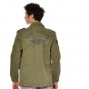 Veste homme coupe 3/4 en toile épaisse et imprimé dos Scott