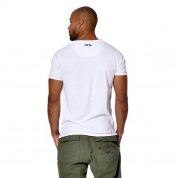 T-shirt homme col rond coupe droite imprimé devant Danger