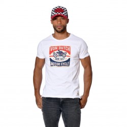 T-shirt homme col rond coupe droite imprimé devant Driver