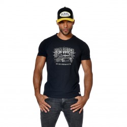 T-shirt homme col rond coupe ajustée imprimé devant Hot