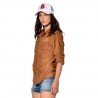 Chemise femme manches longues effet Daim Romy Chemise femme manches longues effet Daim Romy