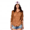 Chemise femme manches longues effet Daim Romy Chemise femme manches longues effet Daim Romy