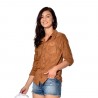 Chemise femme manches longues effet Daim Romy Chemise femme manches longues effet Daim Romy