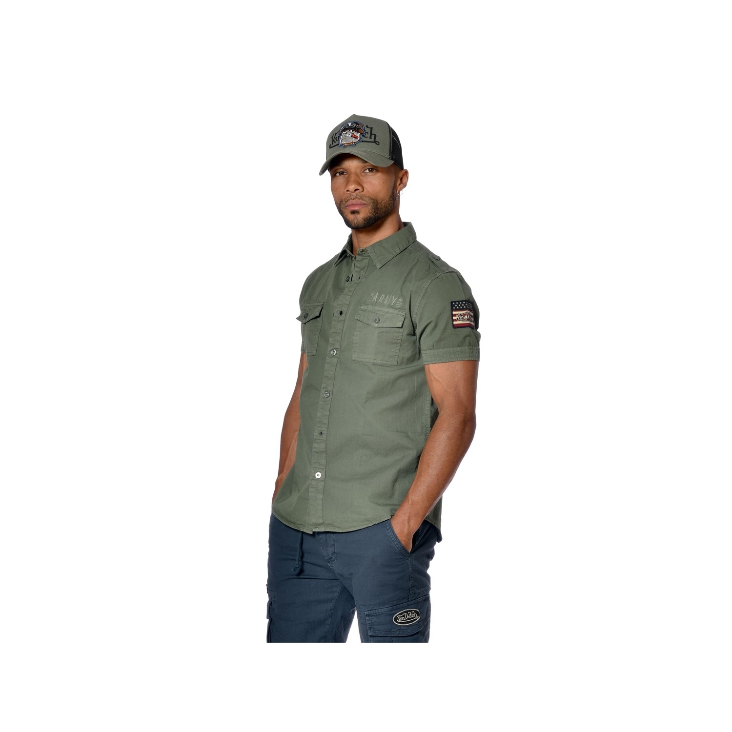 Chemise homme manches courtes poches poitrine Brent Chemise homme manches courtes poches poitrine Brent