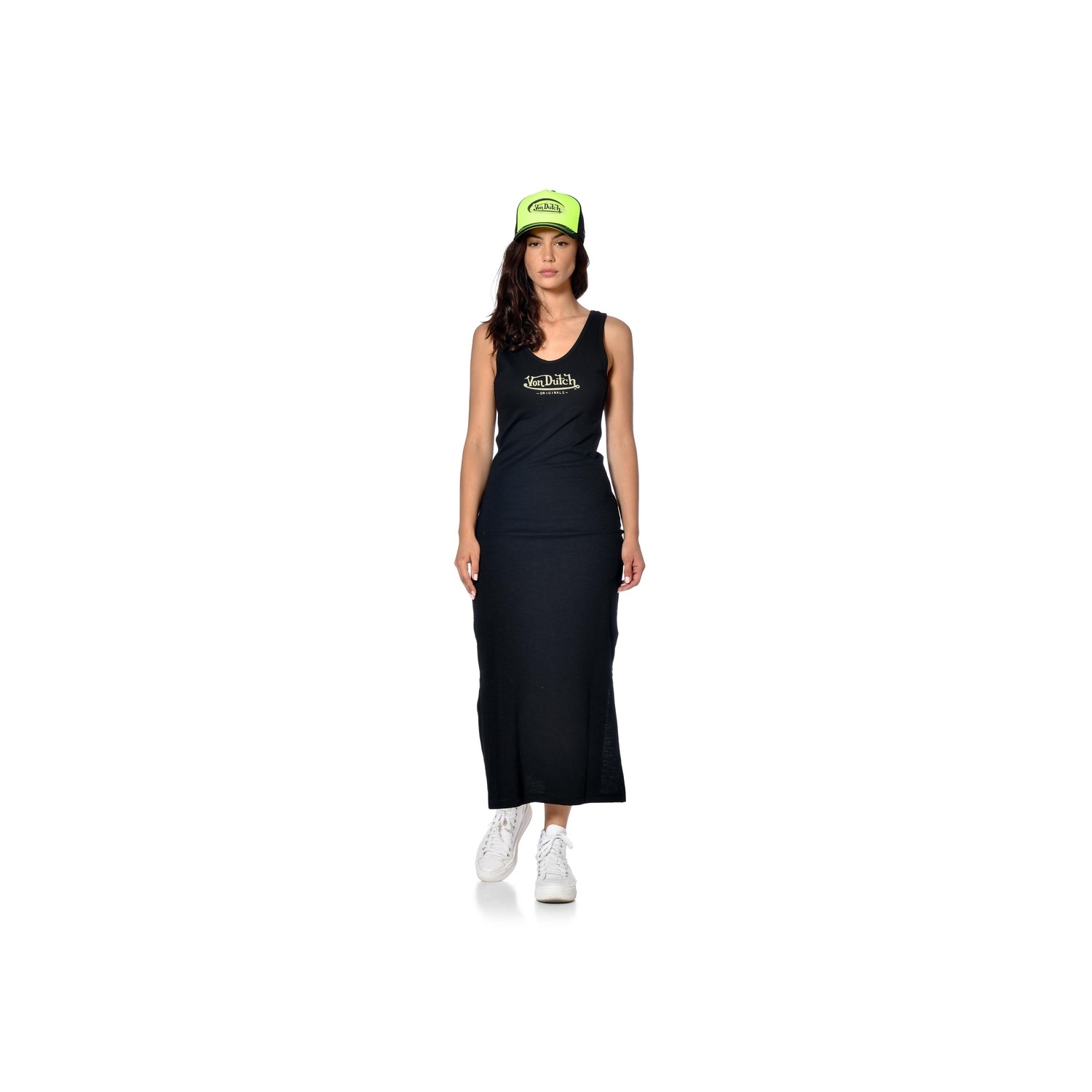 Robe longue effet usé logo contrasté devant Faith Robe longue effet usé logo contrasté devant Faith