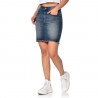 Jupe denim 5 poches avec franges Jane Jupe denim 5 poches avec franges Jane