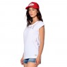 T-shirt femme col rond fantaisie tressé col et dos Molly T-shirt femme col rond fantaisie tressé col et dos Molly