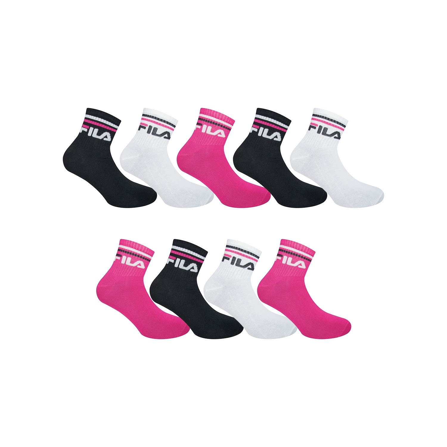 Lot de 9 Paires de Chaussettes Quarters femme modèle 9398