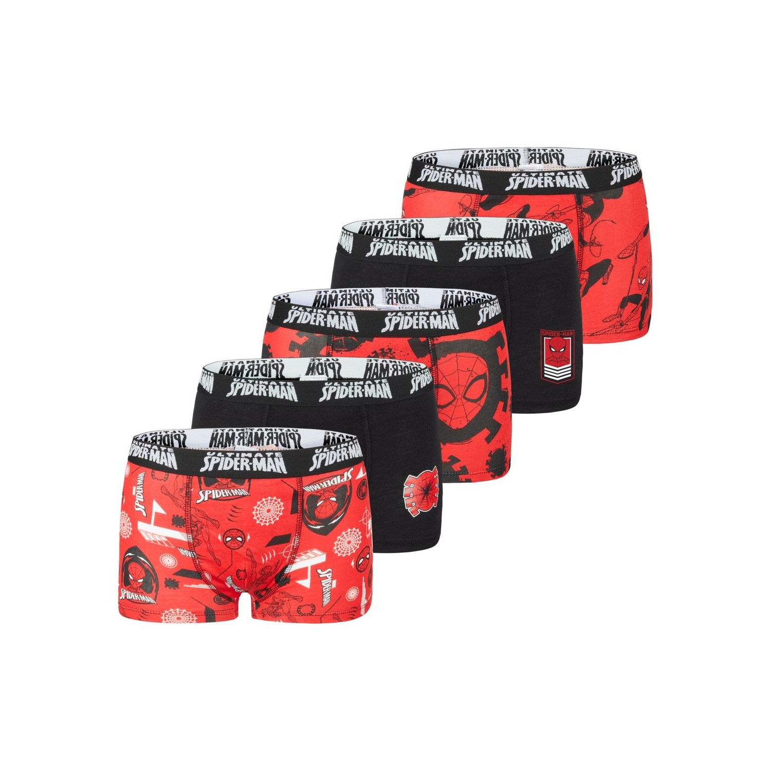 Lot de 5 Boxers coton garçon Spider