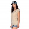T-shirt femme col rond fantaisie tressé col et dos Molly T-shirt femme col rond fantaisie tressé col et dos Molly