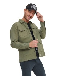 Veste homme militaire confort broderie devant et imprimé dos