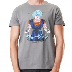 T-shirt homme en coton col rond Dragon Ball Super Super Saiyan Blue