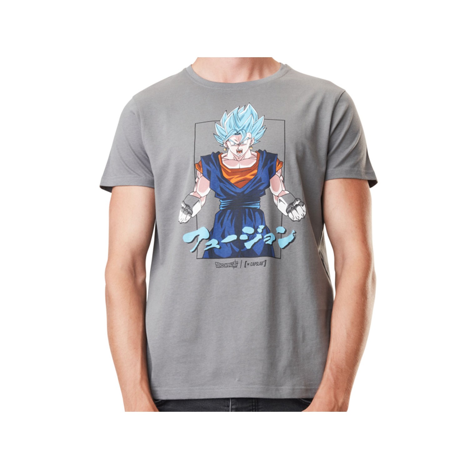 T-shirt homme en coton col rond Dragon Ball Super Super Saiyan Blue