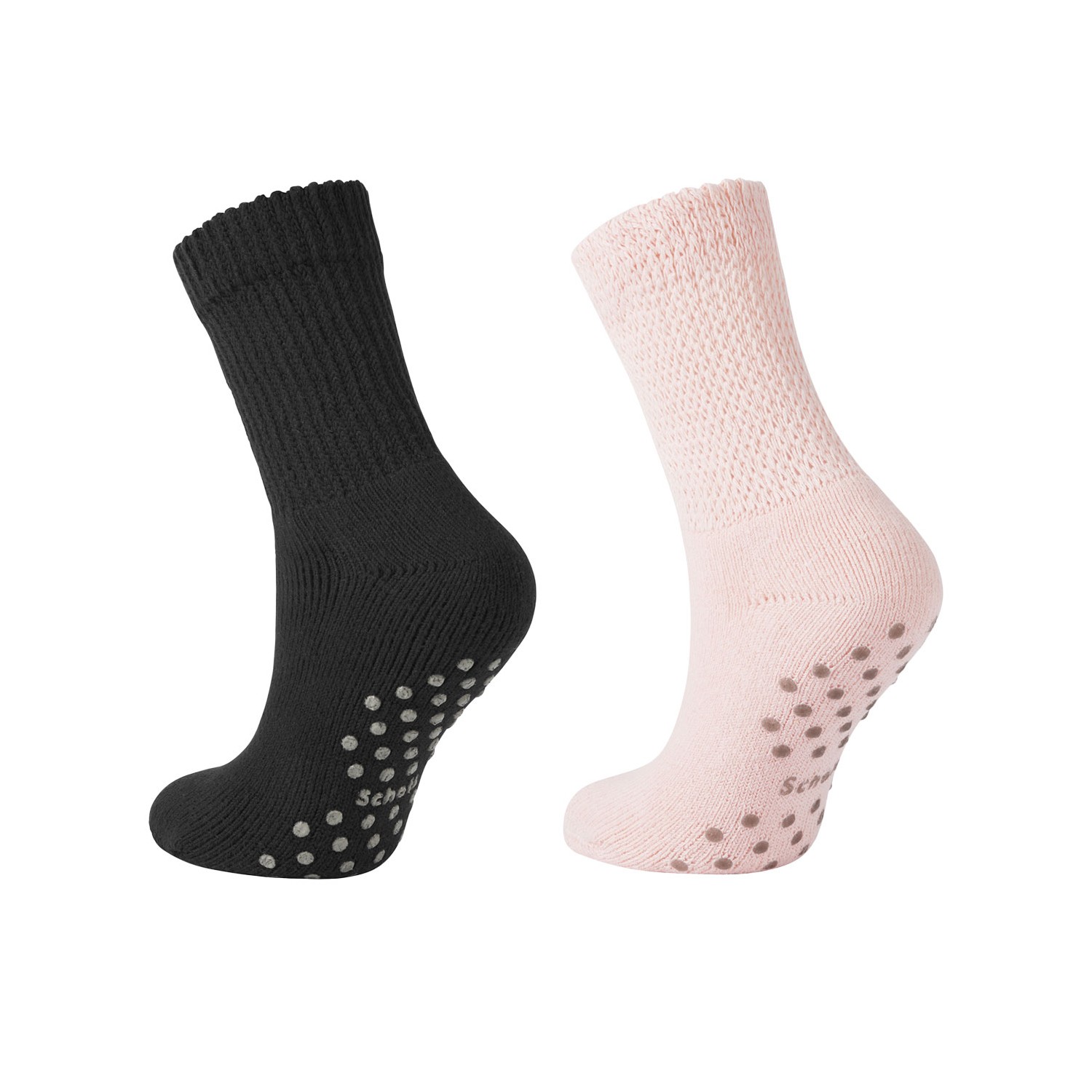 Lot de 2 Paires de Chaussettes femme bouclette antidérapante