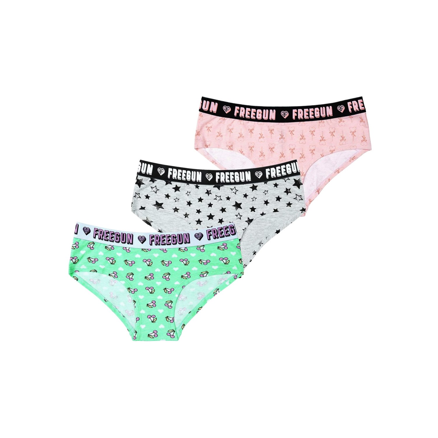 Lot de 3 boxers fille en coton