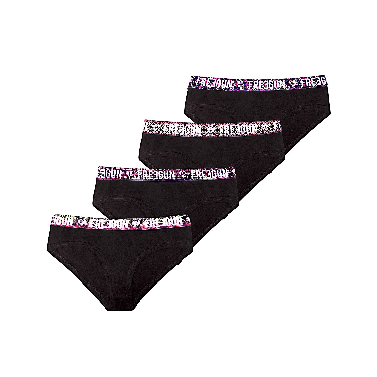 Lot de 4 Boxers coton fille Uni