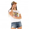 T-shirt femme en coton Roses T-shirt femme en coton Roses