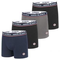 Lot de 4 Boxers Serge Blanco coton homme French