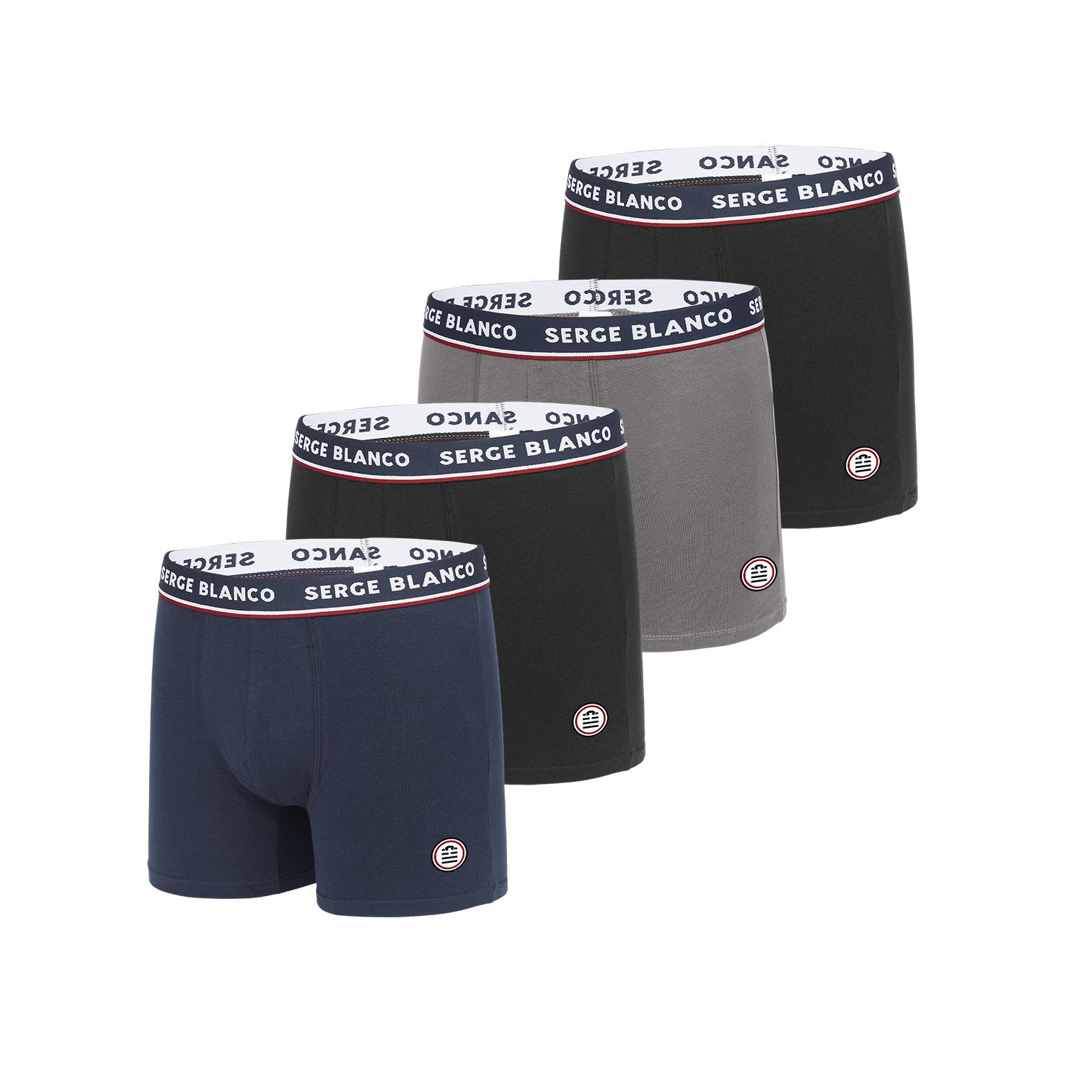 Lot de 4 Boxers Serge Blanco coton homme French