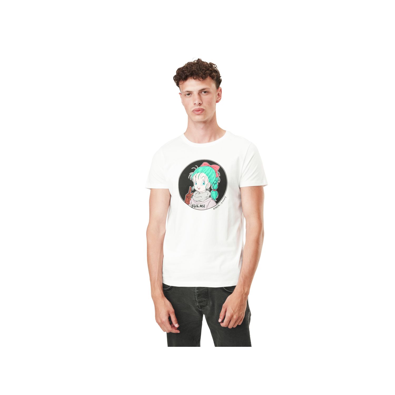 T-shirt homme en coton col rond Dragon Ball Bulma T-shirt homme en coton col rond Dragon Ball Bulma